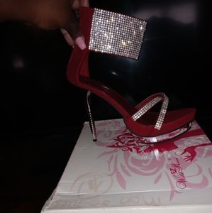 Red and silver heels